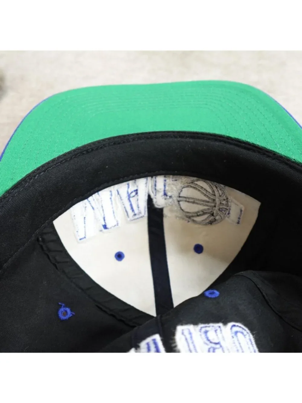 Orlando Magic Hat Black Embroidered Vintage Blockhead